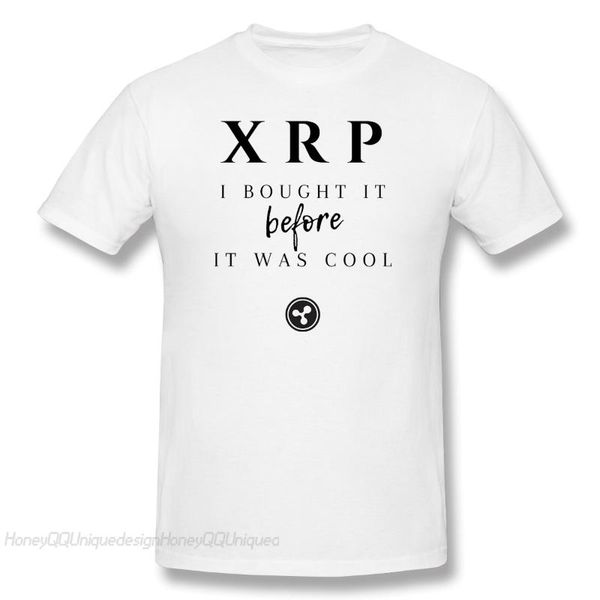 

men's t-shirts xrp ripple coin cryptocurrency 2021 arrival t-shirt i bought it before was cool shirt crewneck cotton for men tshirt, White;black
