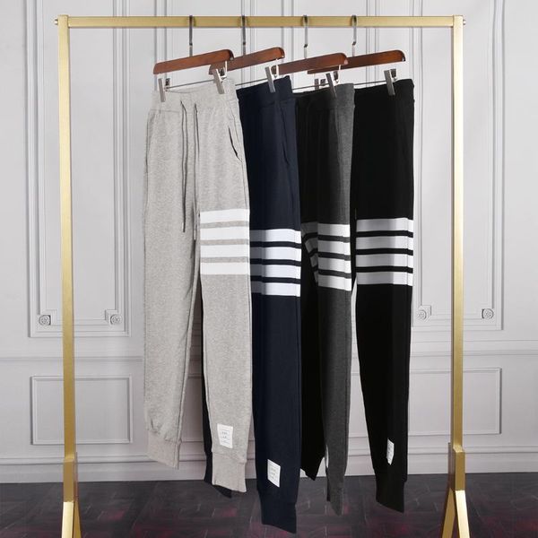 

men's pants 2021 fashion brand sweatpants men spring pure cotton casual sports trousers tracksuit bottoms mens jogger track, Black