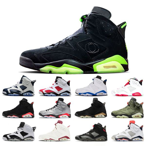 

man's basketball shoes 6s high cut alternate angry bull black cat infrared dmp hare marron olympic oreo sport blue white infared tinker