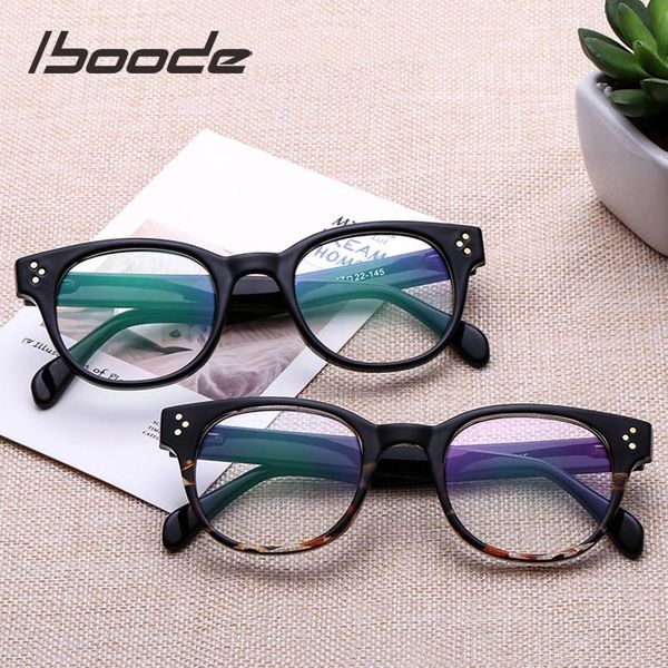 

fashion sunglasses frames iboode radiation protection goggles anti blue light square computer glasses men women blue-ray clear lens spectacl, Black