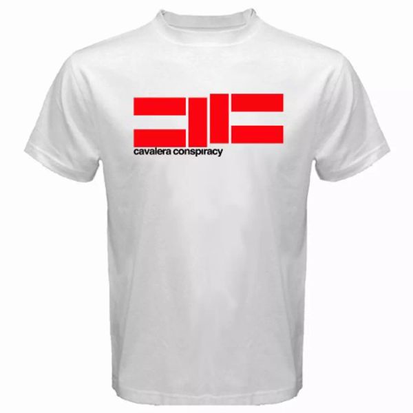 

new cavalera conspiracy band logo men's white t-shirt size s - 3xl, White;black