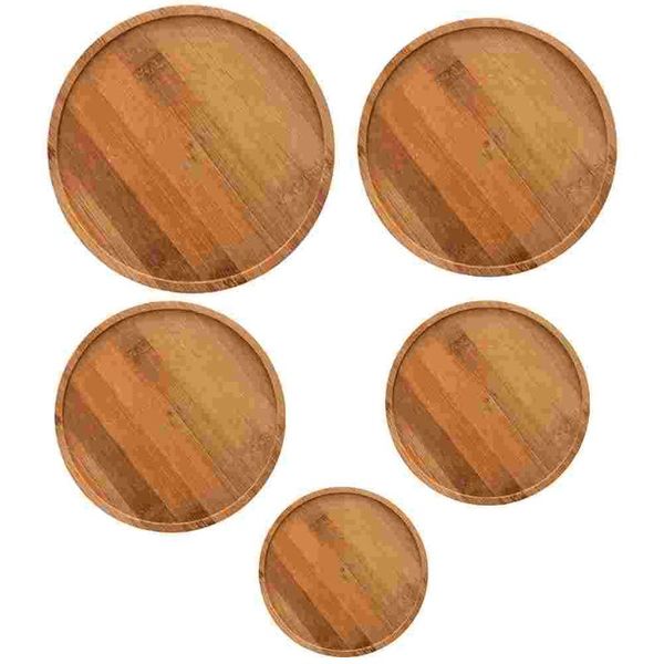 

planters & pots 5pcs flowerpot bottom tray home gardening plants bamboo base