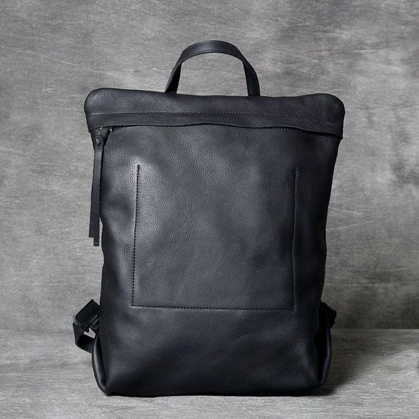 

backpack vintage full grain leather travel genuine school mens handmade laptop