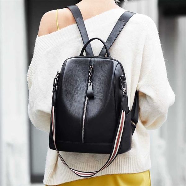 

stock coming zooler travel real leather backpack women genuine fashion luxury bags girls#hs222 211215