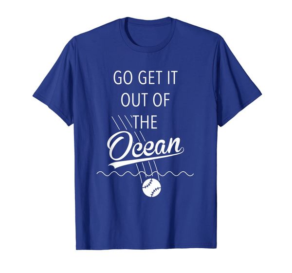 

go get it out of the ocean blue t-shirt, White;black
