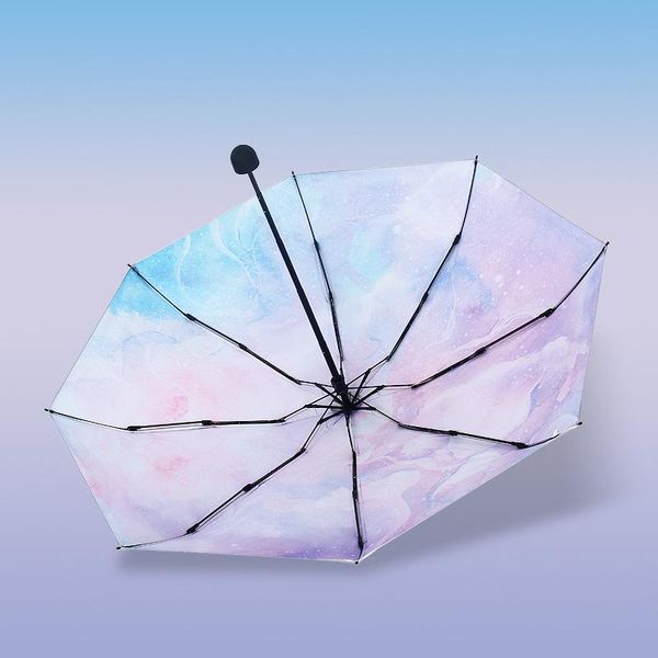 

umbrellas five-fold folding titanium silver umbrella sunscreen anti-ultraviolet plastic parasol mini creative women