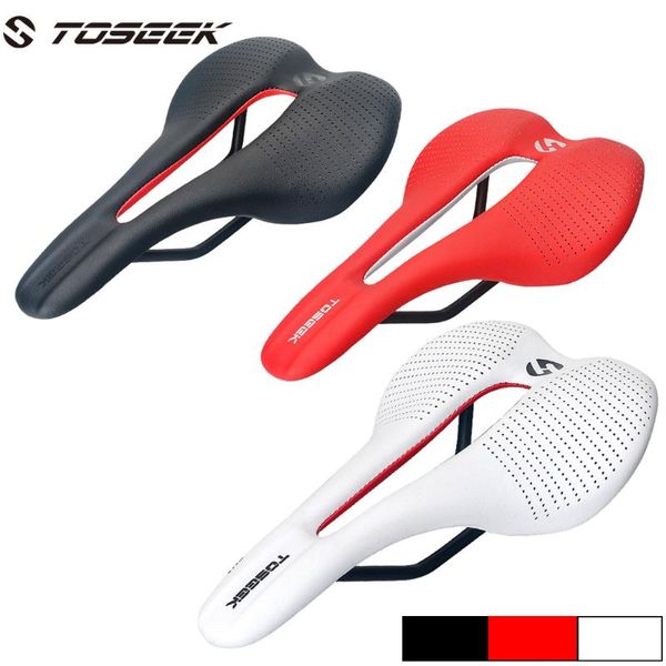 

bike saddles toseek mtb road bicycle saddle superfine fiber seat breathable soft cushion mountain racing ultra light 213g