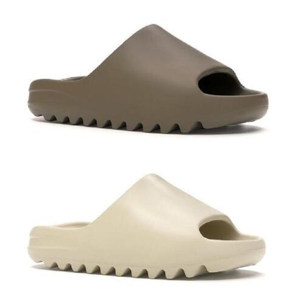 

with box slides shoe graffiti bone resin desert sand rubber slippers summer brown flat men women beach foam runner size 35-45