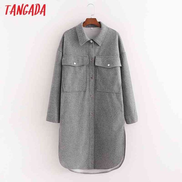 

women gray thick coats loose long sleeves pocket ladies elegant autumn winter coat 1d119 210416, Black