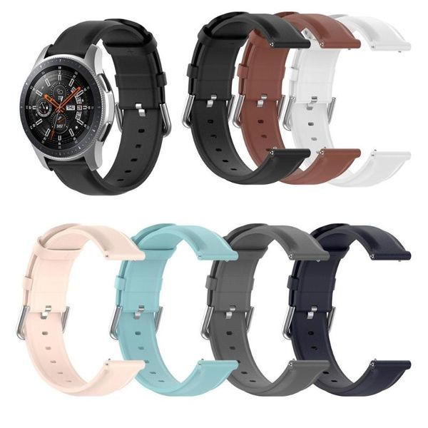 

watch bands wristband band for samsung active 2 leather strap galaxy 46mm 42mm active2 44mm 40mm gear s3 watchband bracelet, Black;brown