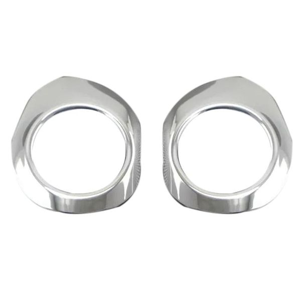 

car styling cover abs chrome head front fog light lamp trim frame 2pcs for smart fortwo 2021 other lighting system