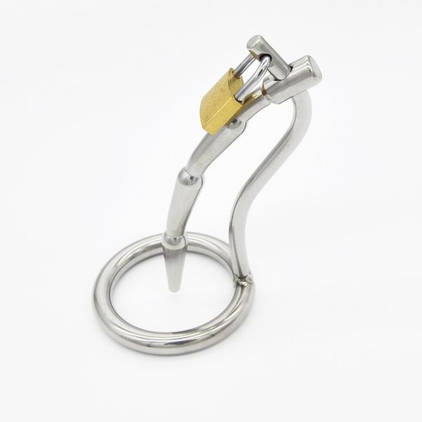 Aço Inoxidável Macho Chastity Cinto Cat Ring Bloqueio Uretral Dilator Penis Plug Bloqueio de Brinquedos do Sexo CBT para homens