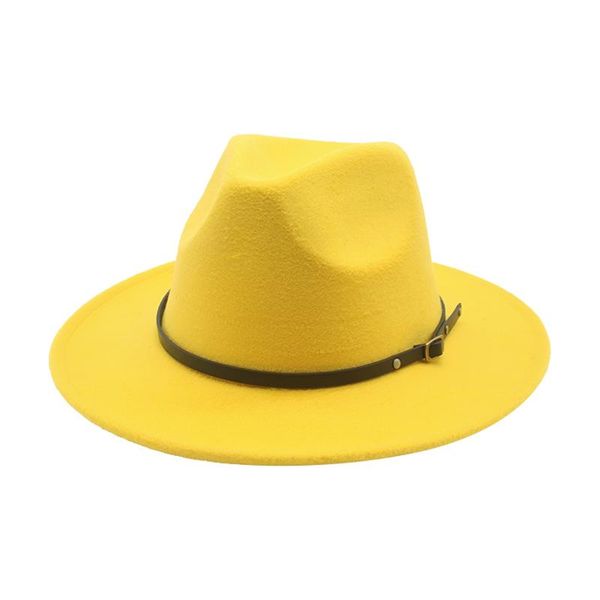 

wide brim hats fedora men winter women hat band belt formal felted white green panama casual for, Blue;gray