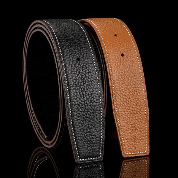 

belts men's luxury belt brand waistband 38mm grain genuine leather strap male for office business jeans, Black;brown