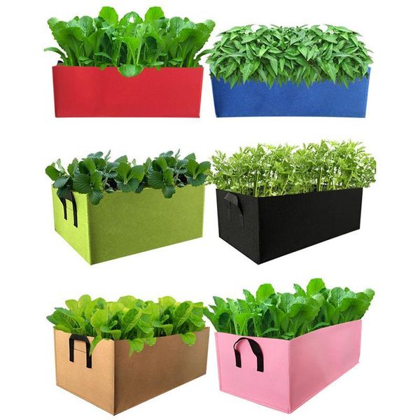 

planters & pots grow bags non-woven fabric raised garden bed rectangle planting container planter pot for plants nursery