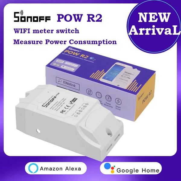 

smart home control sonoff pow r2 wireless wifi switch for alexa google power monitoring remote