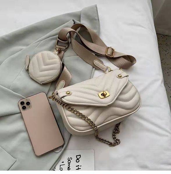 

luxury shoulder bags fashion handbags lady leather cross body designer removable chain bags detachable shoulder strap purse messenger bag hb