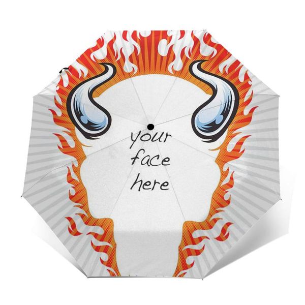 

umbrellas satan umbrella wind proof auto creative print portable car