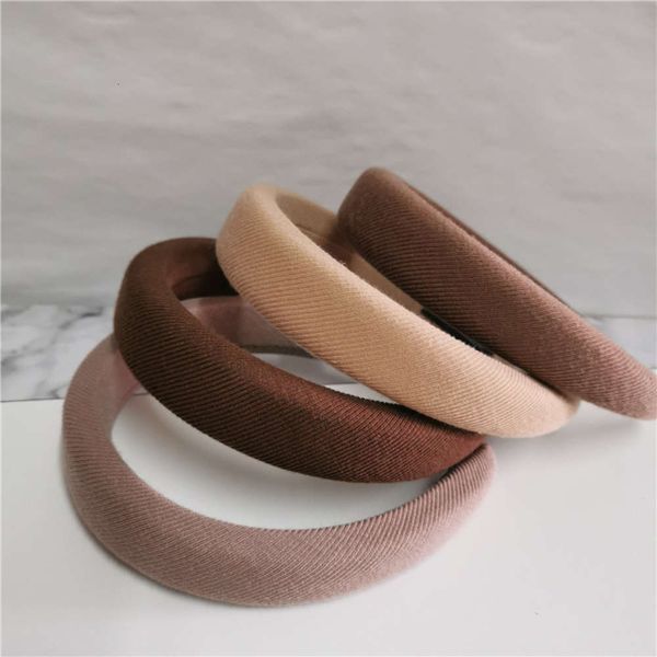 

sponge hoop wide side high simple press wash face thin bundle color, Black;brown