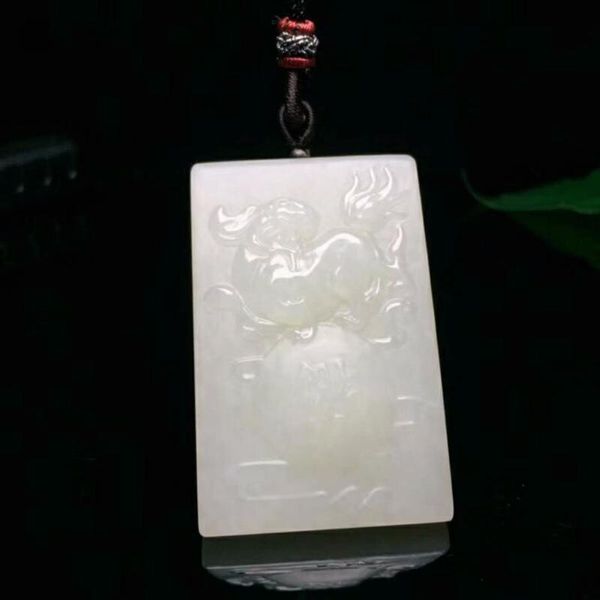 

lockets exquisite hetian jade pendant h15#, Silver