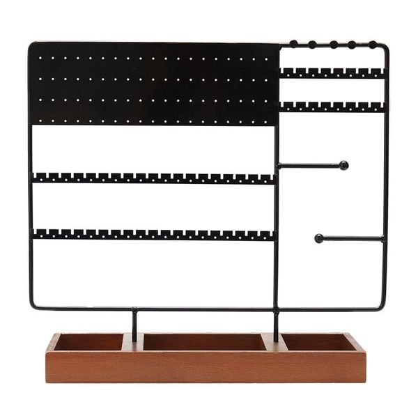 

jewelry pouches, bags 130 holes stand earring holder organizer ear stud tower rack with tray, Pink;blue