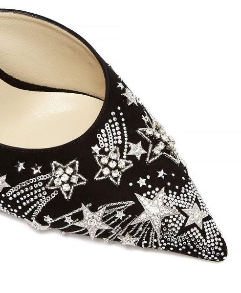 

microibre fashion to women's thin heels ladies shoes, Black