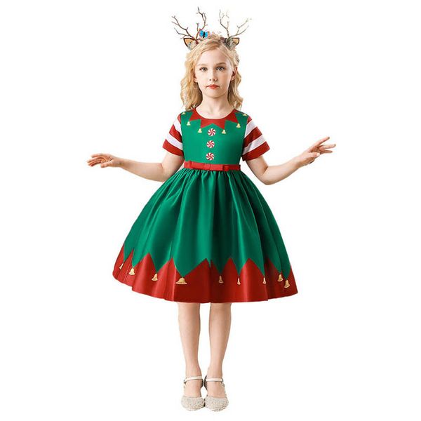 

girls dresses children dress princess girl birthday kids clothes party evening gown wedding print christmas b9021, Red;yellow