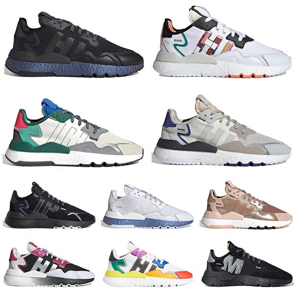 

2021 fashion nite jogger women mens running shoes pride silver metallic pink 3m reflective collegiate green sports trainers sneakers
