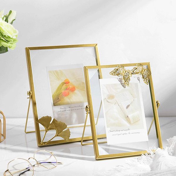 

frames nordic style metal wall po frame geometric glass wrought desktop