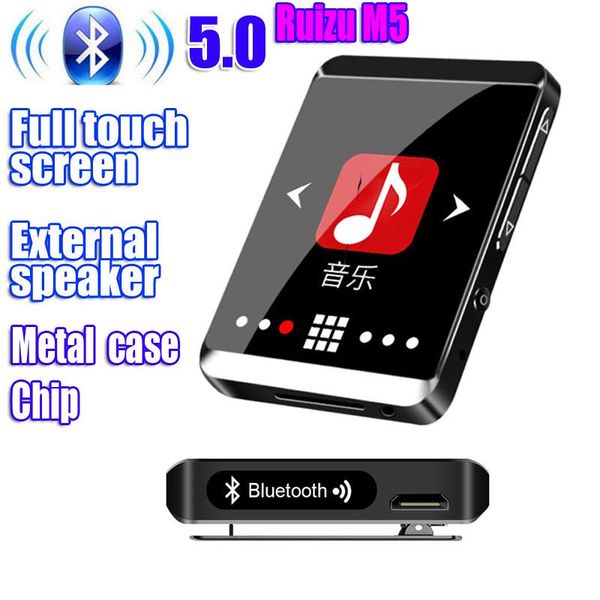 

original ruizu m5 sport bluetooth mp3 player 8gb clip mini full touch screen support fm,recording,,clock,pedometer & mp4 players