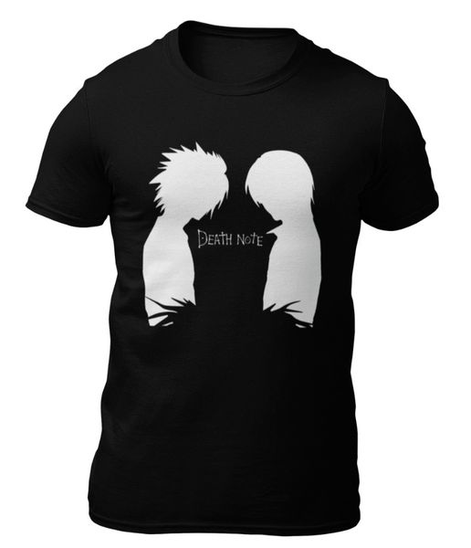 

T-shirt-death note-silhouettes-t-shirt -, White;black