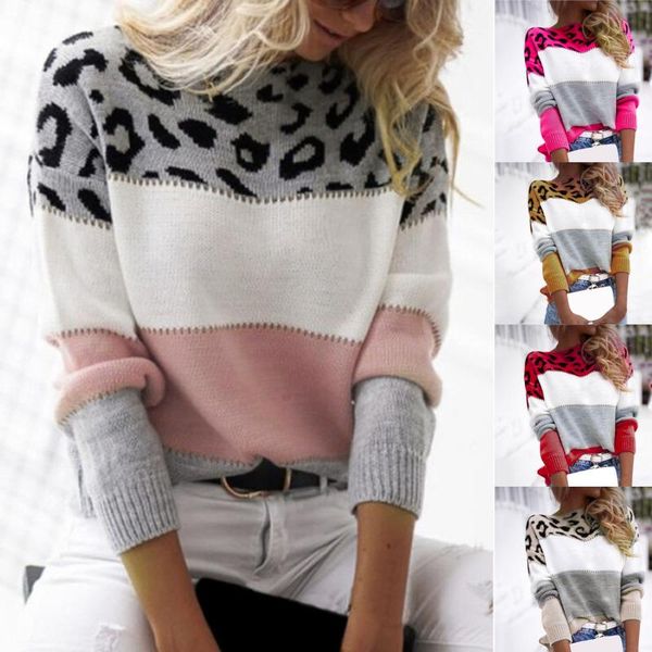 

women's sweaters autumn winter women leopard turtleneck knitted sweater pullovers 2021 fashion female long sleeve loose jumper ladies, White;black