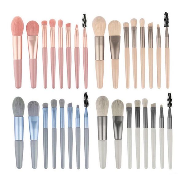 

makeup brushes 8pcs/set brush set portable storage powder blush face eye foundation full of beginner tool