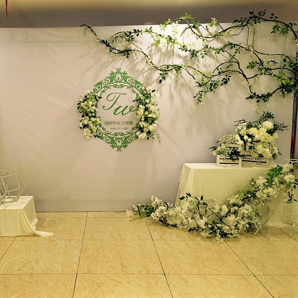

decorative flowers & wreaths wisteria cherry flower rattan long bendable fake dried tree branch background wall decoration layout twining vi