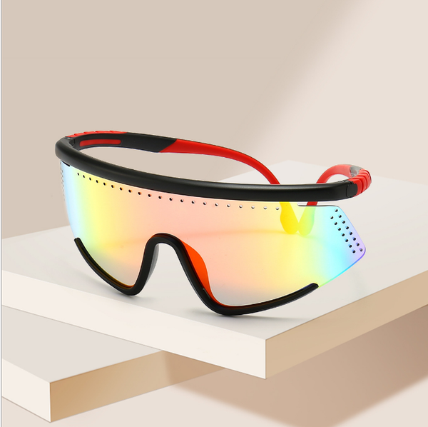 

sunglasses luxury colorful cycling goggles one-piece big frame outdoor road bike brand designer eyewear uv400, White;black