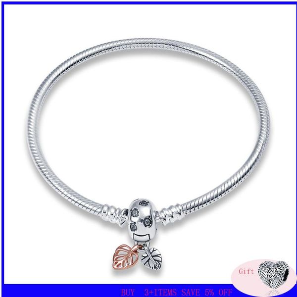 

charms real 92 5 heart-shaped rose gold series fit original bracelet making fashion diy jewelry for women, Bronze;silver