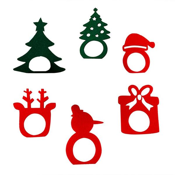 

napkin rings 6pcs christmas elements shape buckles fabric holders dinning table setting for casual or formal occas