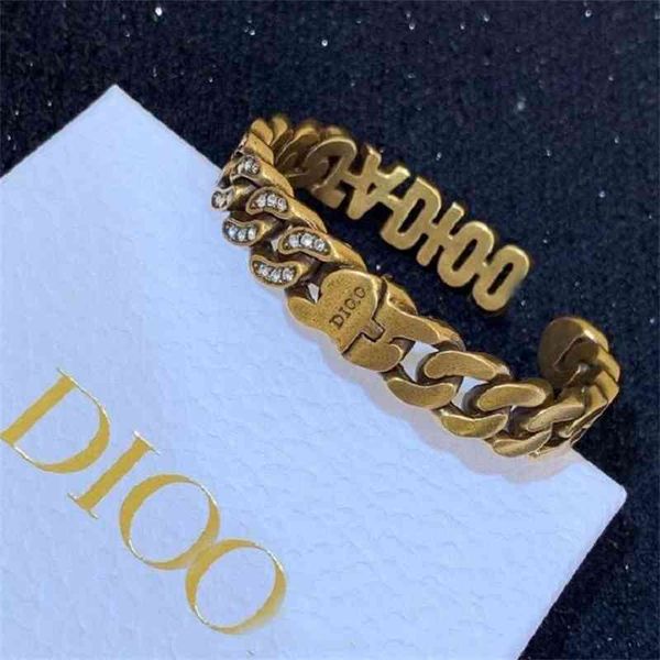

70% off outlet online family bracelet classic fashion diamond inlaid letter stripe bracelet material, Black