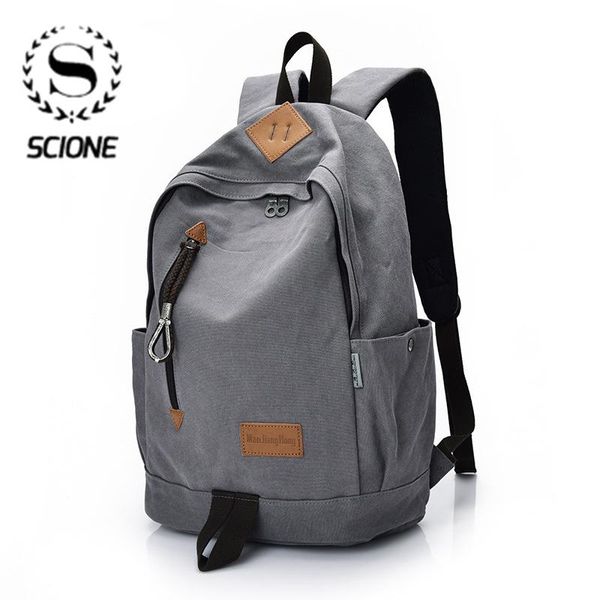 

backpack scione canvas backpacks for men women classic simple travel school lapbags leisure sport shoulder back pack