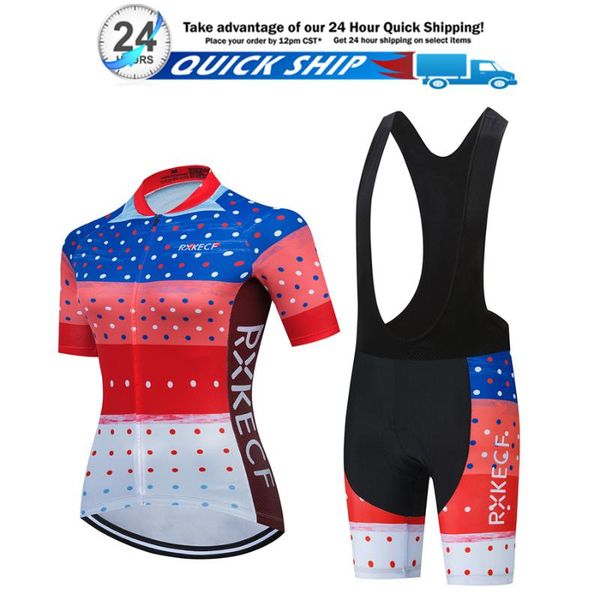 

racing sets women road bike suit cycling clothing maillot ropa ciclismo summer short sleeve jersey set mtb clothes female bicycle uniform, Black;blue