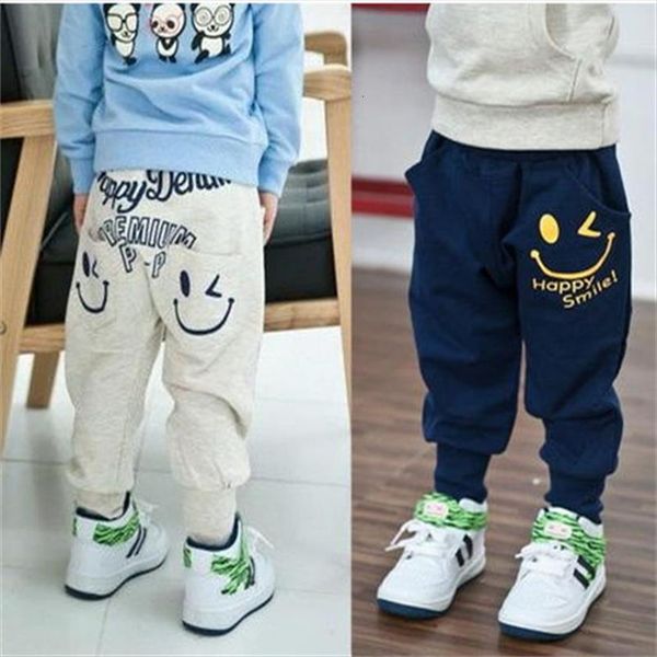 

fashion boys harem pants casual children trousers happy smile denim clothes 2 3 4 5 6 7 year, Blue