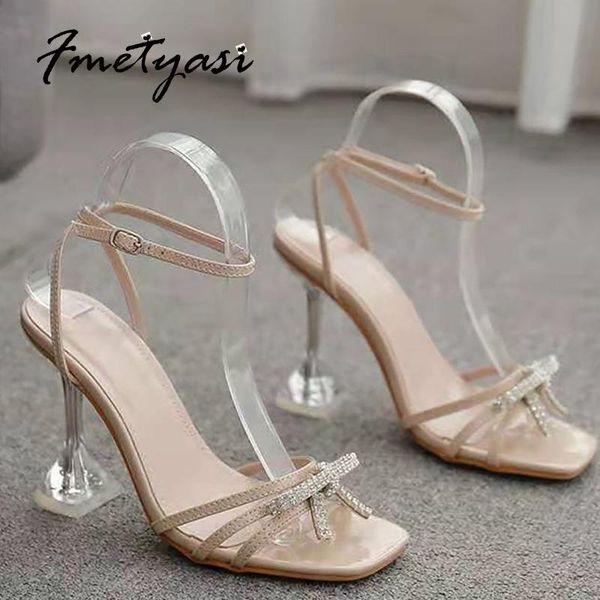 

dress shoes women's sandals buckle adjustable butterfly-knot sewing summer square toe ladies high heels peep ankle-wrap, Black