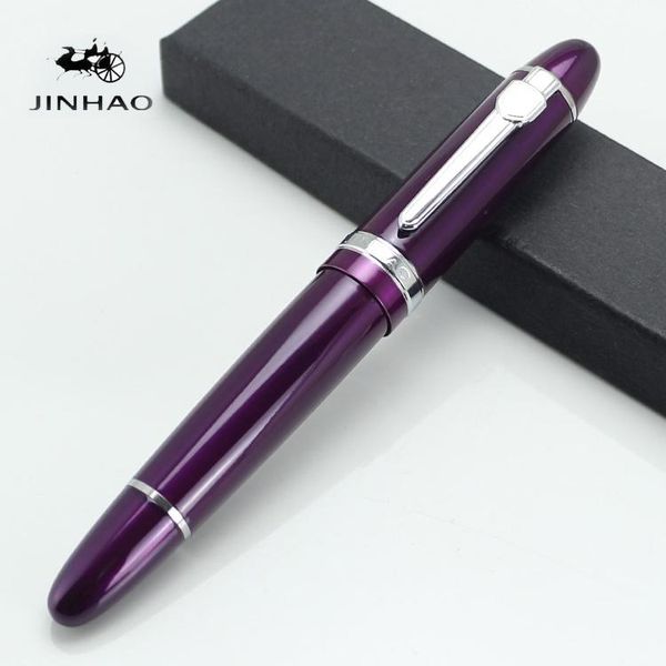 

fountain pens jinhao 159 broad 18kgp 0.7mm nib pen purple black blue champagne gold green red white yellow colours fashion