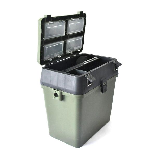 

clear plastic transparent fishing tool storage bucket tackle carry box accessories
