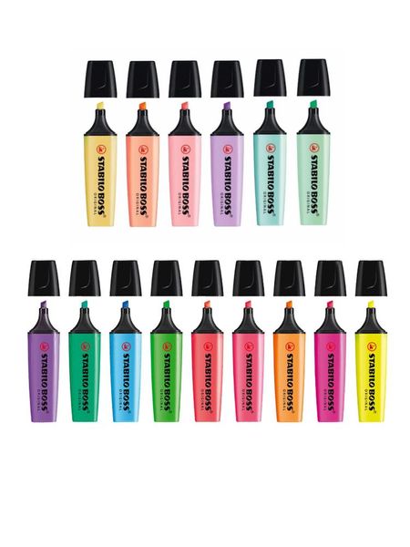 

highlighters boss original pastel highlighter pens and text markers technology, Black;red