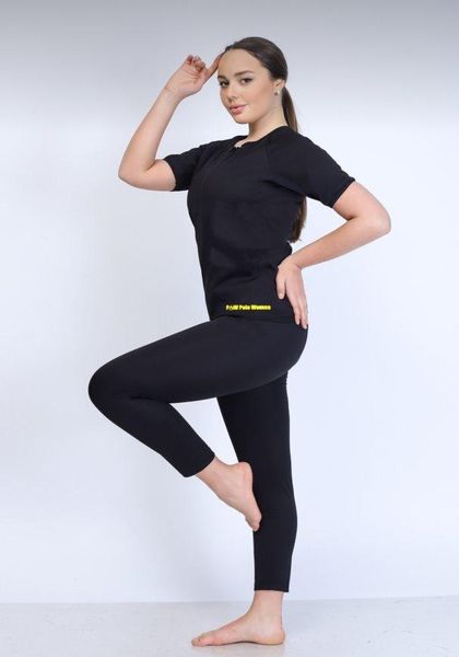 

women's leggings sauna slimming pants and thermal suit women body shaper, Black