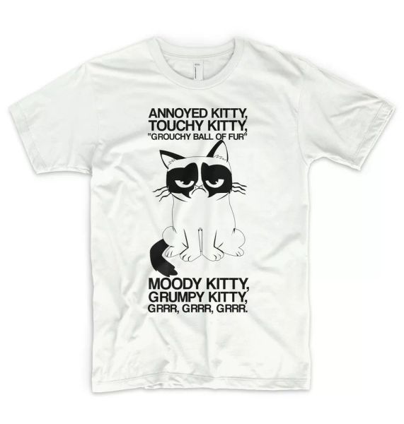 

the big bang theory t shirt sheldon song grumpy touchy annoyed moody kitty cat, White;black