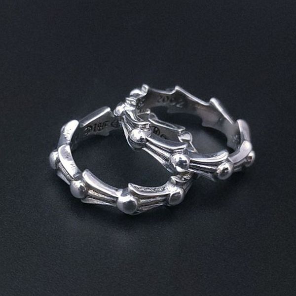 

party favor chrome/hearts rings ch thai silver high version 925 sterling silver croix ring men's and women's punk snake