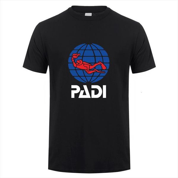 

padi summer short sleeve mens t shirt cotton scuba driver mans tees lh 084, White;black