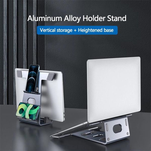 

cell phone mounts & holders vertical adjustable lapstand aluminium portable notebook mount support base holder for tablet accessory with